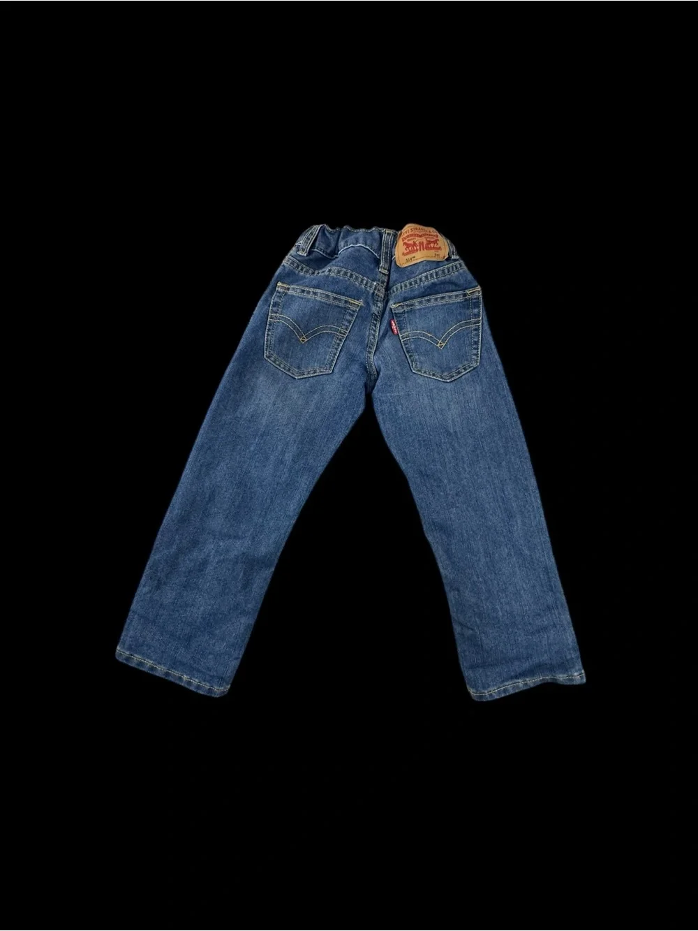 Levi's Kids Dark Blue Straight-Leg Denim Jeans adjustable waist